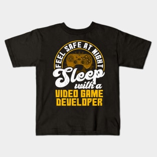 Feel Safe At Night Sleep With Video Game Developer Kids T-Shirt